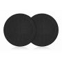 Pair of Flush Mount Speaker, 7.7", Black Round