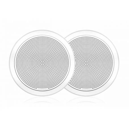 Pair of Flush Mount Speakers, 6.5", White Round