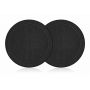 Pair of Flush Mount Speaker, 7.7", Black Round