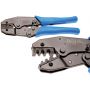 Ratchet crimping pliers for wire terminals 0.5 - 6 mm.