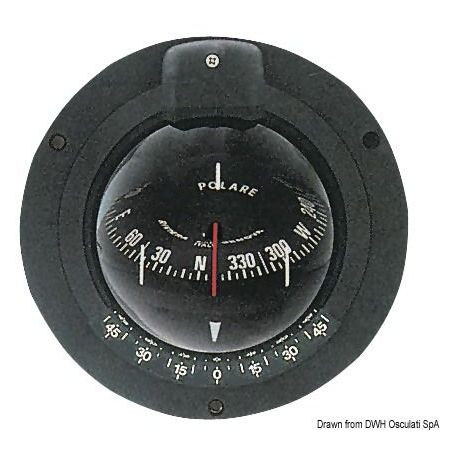 Bussola a parete per scafi a vela RIVIERA Polare 3"