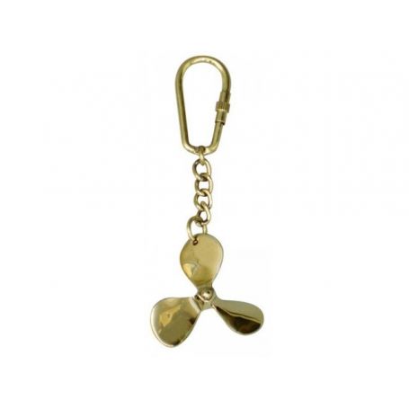 BRASS KEYCHAIN WITH PROPELLER