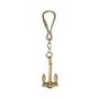 Anchor-shaped keychain in brass.