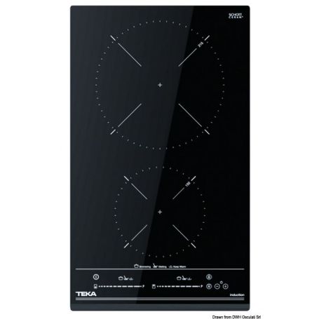 Induction glass-ceramic hobs with multislider control.