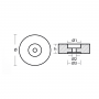 STERN FLANGE WITHOUT INSERT Ã¸135