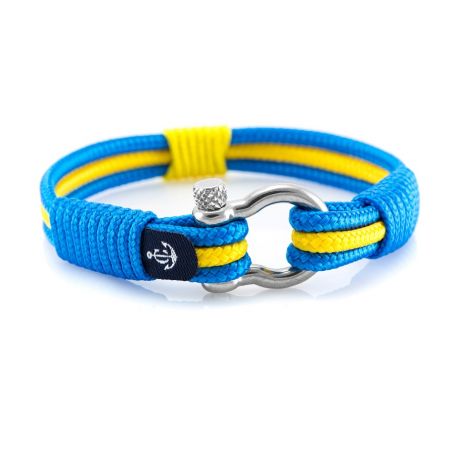 BRACCIALE YACHTING GIALLO/CELESTE ROYAL  MIS.21