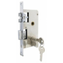 CHROME PLATED RECESSED LOCK, 132 X 70 MM