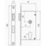 SERRATURA INCASSO OTTONE CROMATO MM. 132 X 70