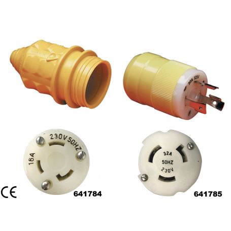 MALE PLUG 30A 125V - 16A 220V