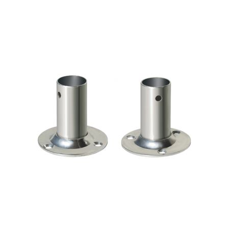 ROUND BASE AT 90Â° IN STAINLESS STEEL d.22