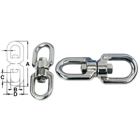 STAINLESS STEEL SWIVEL 5MM