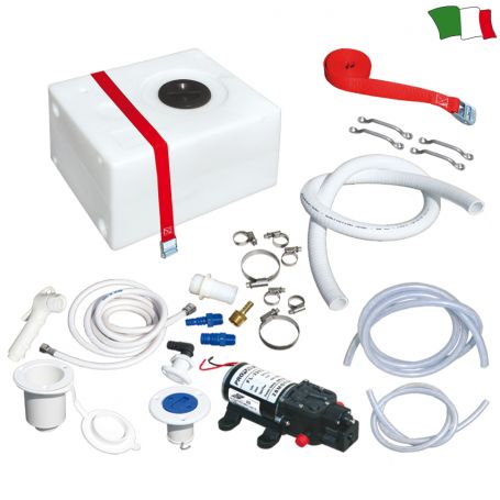 SHOWER KIT WITH PRESSURIZED WATER TANK