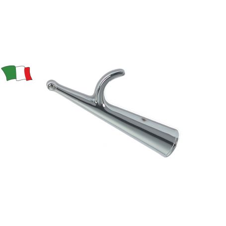 Stainless steel mooring hook with a diameter of 35 mm.