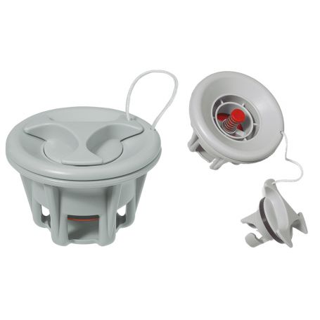 BOAT VALVE PUSH CAP GRAY