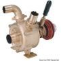 Self-priming bronze pump with mechanical lever clutch star impeller.