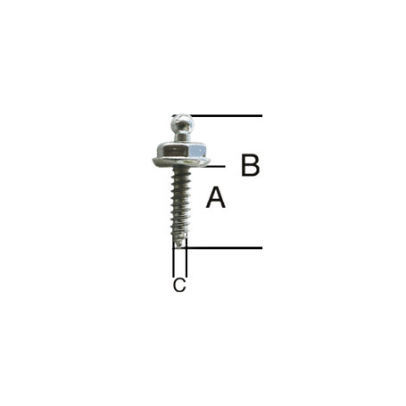 MALE SELF-LOCKING NUT IN STAINLESS STEEL-OTT-CR. 16mm PER PIECE