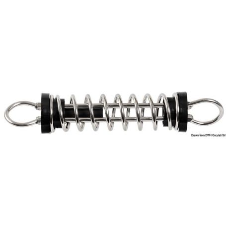 Polished stainless steel mooring spring