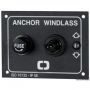 Control panel for winches with spring return