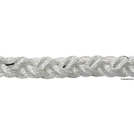 High tenacity 8-strand Square Line polyester braid with a long pitch.