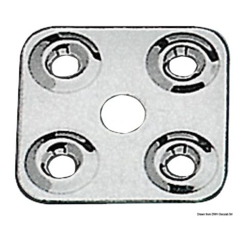Piastrina fissa cinghie in acciaio inox AISI 316