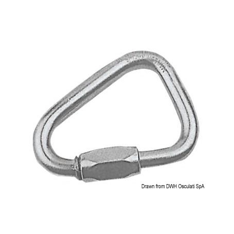 Delta carabiner with screw gate opening