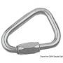 Delta carabiner with screw gate opening