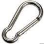 Stainless steel AISI 316 carabiner with flush closure.