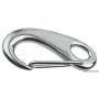 Stainless steel carabiner with spring opening.