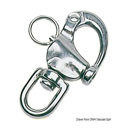 Stainless steel carabiner for spinnaker, halyards and various uses.
