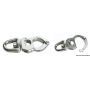 Stainless steel carabiner for halyards, sheets, spinnakers.