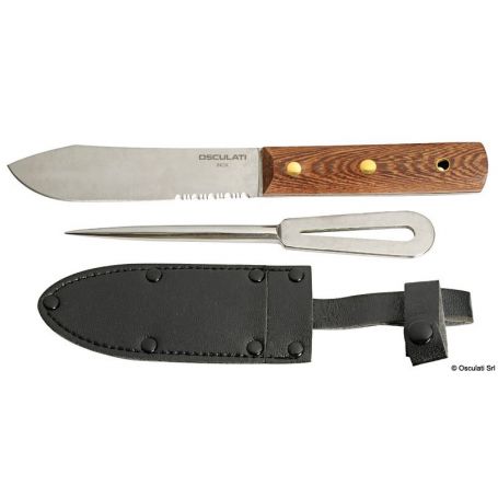 Coltello + punteruolo, fodero