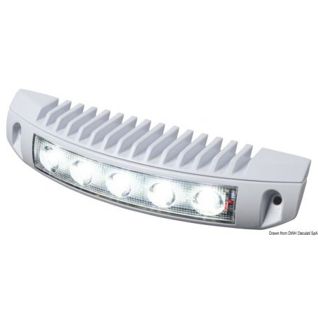 LED spotlight for bathing platforms, stern mirrors, fly-bridge.