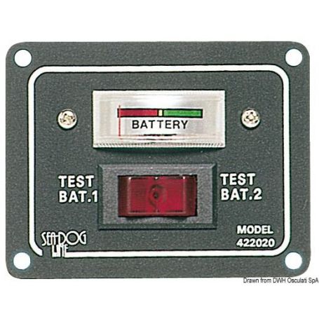 Panel - test for 2 batteries with a switch to activate it.