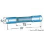 Shrinkable pre-insulated tube for watertight junction with 2 cables.