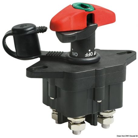 Bipolar LITTELFUSEÂ® battery switch with key.