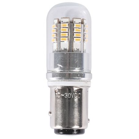 LED BAY15D bulb with off-center pins for street lights.