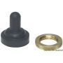 Watertight rubber cap for toggle switches.