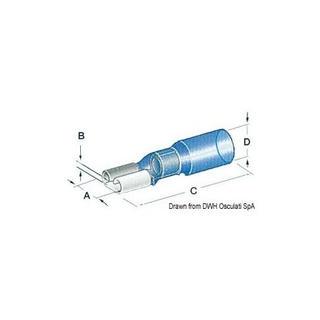 Faston preisolati con termoretraibile a tenuta stagna da 6,3 mm