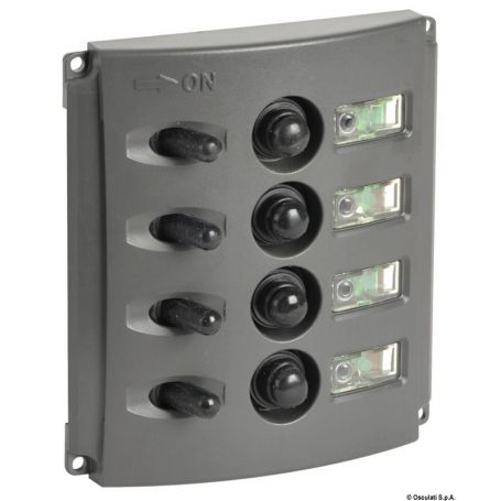 Electrical panels with automatic fuses and double LED.