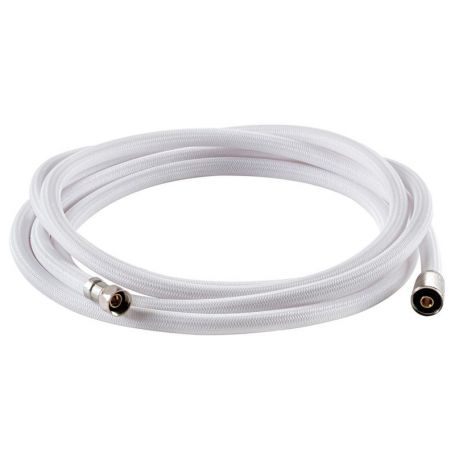 White nylon mesh shower hose