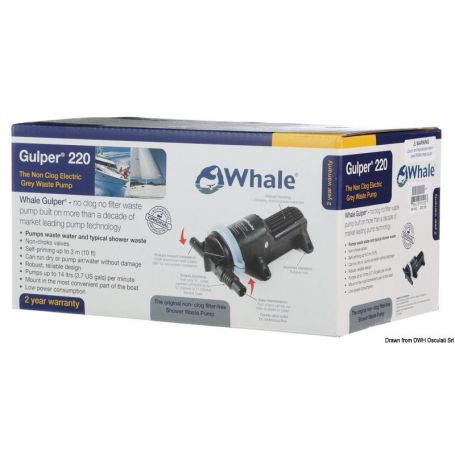 Pompa WHALE Gulper 220 per scarico doccia e acque nere
