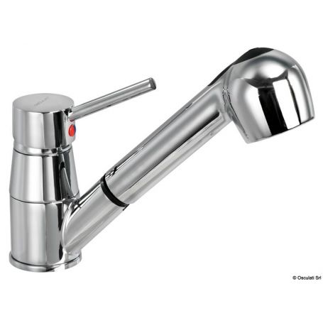 Rotating ceramic mixer Diana with two-jet extractable shower.
