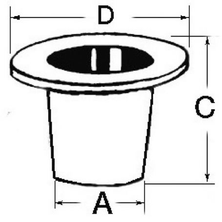 Scarico a mare filettati in plastica bianca