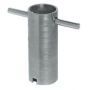 Galvanized steel tool for quick installation of both brass and steel sea drains.