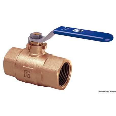 Ball valve F-F GUIDI, in bronze, full bore with lever.