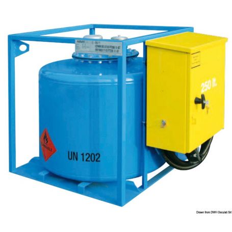Transportable ADR-approved gasoline pumping station.