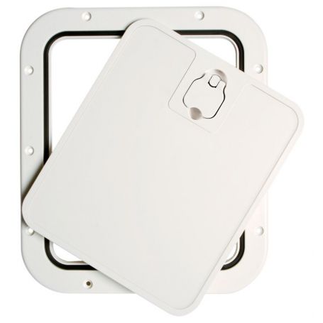 Inspection hatch with removable front.