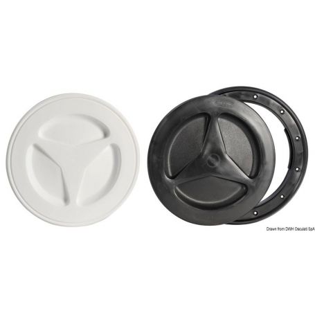 Tappo d ispezione in polipropilene con chiusura a rotazione e con baionetta