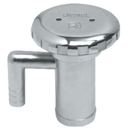 Tappo rifornimento in acciaio inox AISI 316 lucidato a specchio, con sfiato incorporato