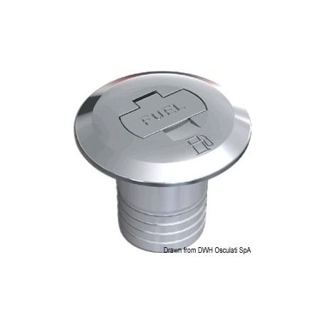 Chrome-plated brass cap with key